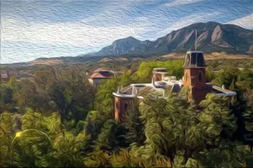 CU Boulder campus panoramic