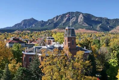 CU Boulder campus on a clear day
